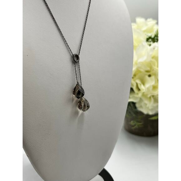 Vintage 925 Sterling Silver Faceted Smoky Quartz Drop Necklace 20" Chain
4.6g - Picture 12 of 13